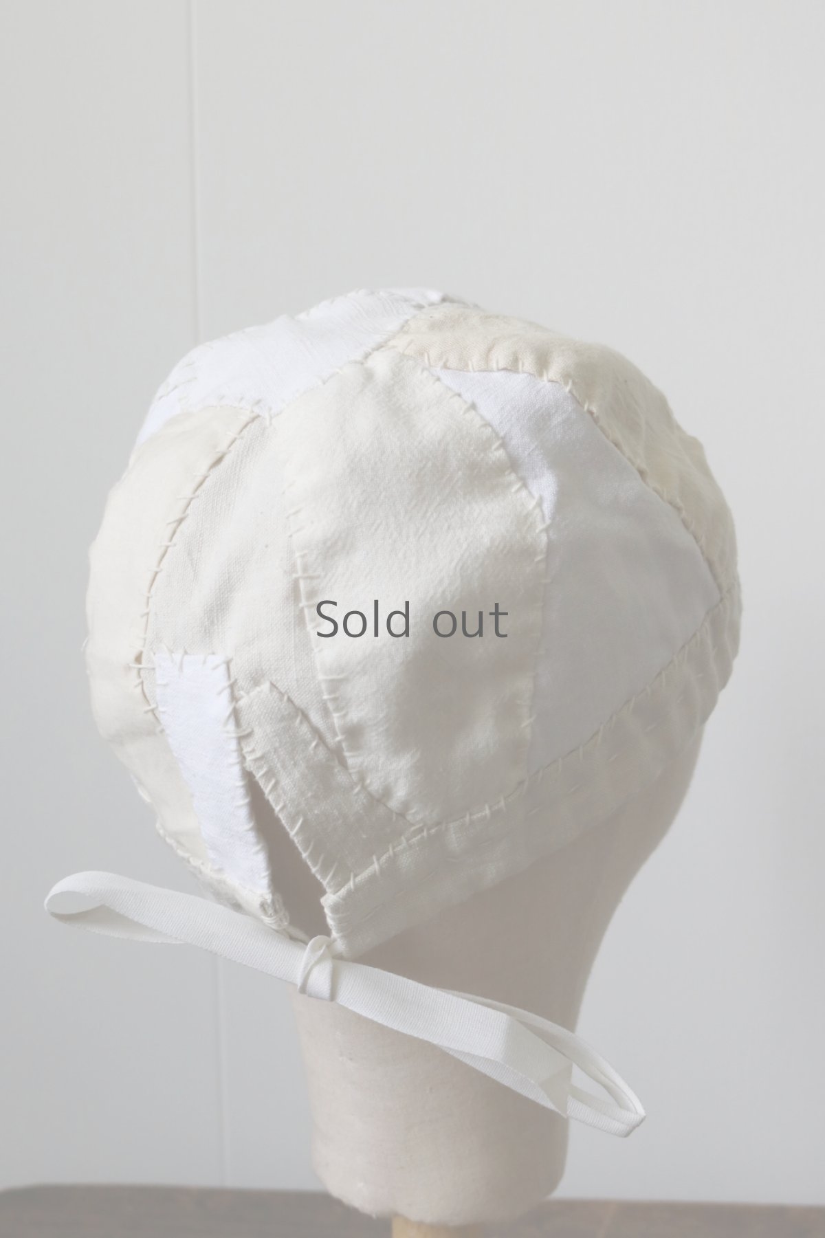 画像3: 【MITSUGU SASAKI】ビンテージリメイク パッチワーク　アンティークリネン　チャイナキャップ (3)