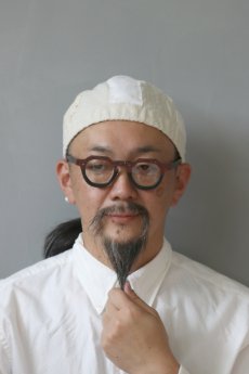 画像10: 【MITSUGU SASAKI】ビンテージリメイク パッチワーク　アンティークリネン　チャイナキャップ (10)