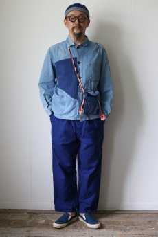 画像8: 【MITSUGU SASAKI】ビンテージ×リメイク フレンチワーク　ワイドパンツ（リサイズ） (8)
