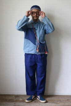 画像9: 【MITSUGU SASAKI】ビンテージ×リメイク フレンチワーク　ワイドパンツ（リサイズ） (9)