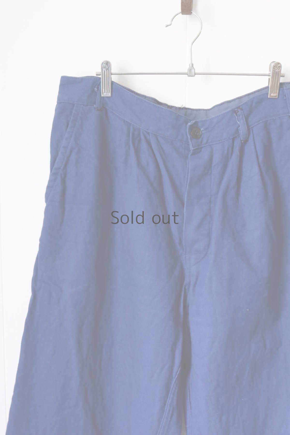 画像2: 【MITSUGU SASAKI】ビンテージ×リメイク フレンチワーク　ワイドパンツ（リサイズ） (2)