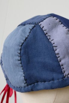 画像9: 【MITSUGU SASAKI】ビンテージリメイク パッチワーク ブルーワークチャイナキャップ(2025/08) (9)