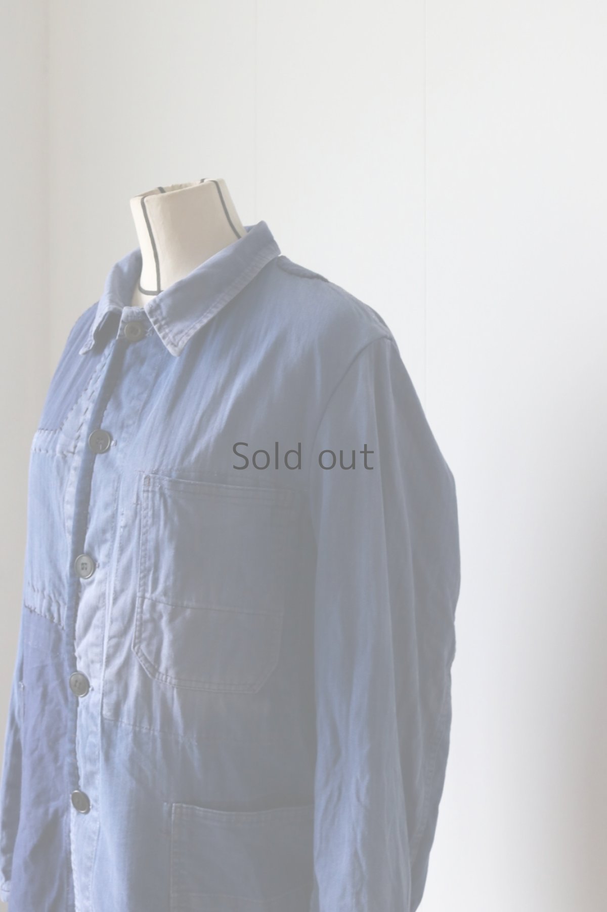 画像7: 【MITSUGU SASAKI】ビンテージリメイク パッチワーク HBTワークジャケット(小さめ) (7)