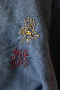 画像13: 【MITSUGU SASAKI】ビンテージリメイク パッチワーク カラフル刺し子 デニムワークブルゾン (13)