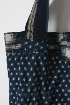 画像7: 【MITSUGU SASAKI】藍染古布　雪ん子絣　トートバッグ (7)