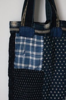 画像2: 【MITSUGU SASAKI】藍染古布　雪ん子絣　トートバッグ (2)