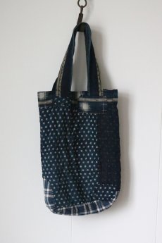 画像5: 【MITSUGU SASAKI】藍染古布　雪ん子絣　トートバッグ (5)