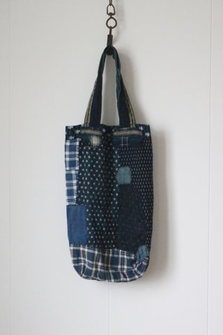 フレンチワークウエア　佐々木洋品店　フレンチ古着　パッチワーク　リメイク SASAKI-JIRUSHI/French vintage patchwork blue work jacket