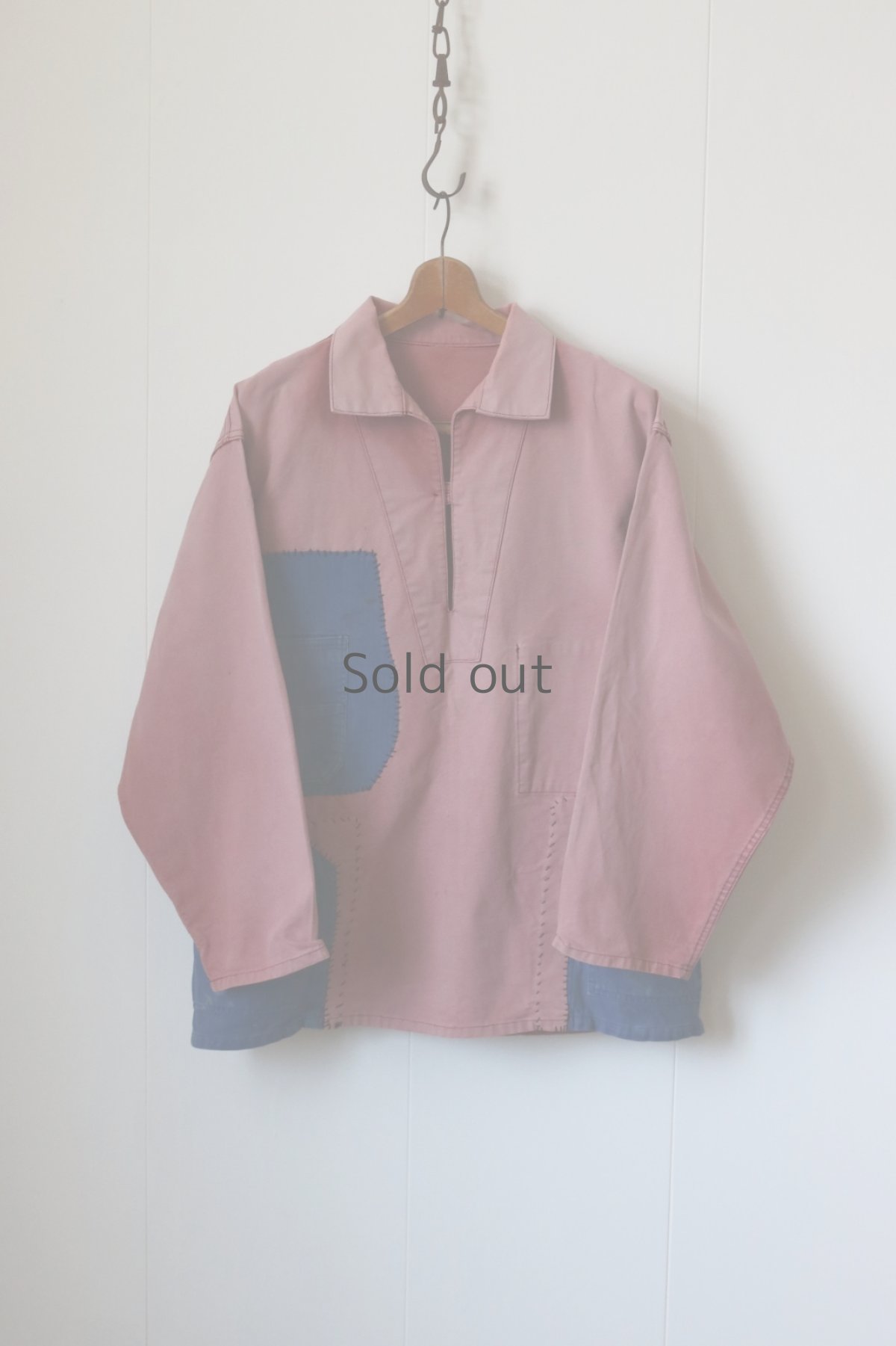 画像1: 【MITSUGU SASAKI】ビンテージリメイク　パッチワークフィッシャーマン　ワークシャツ (1)