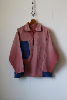 画像1: 【MITSUGU SASAKI】ビンテージリメイク　パッチワークフィッシャーマン　ワークシャツ (1)