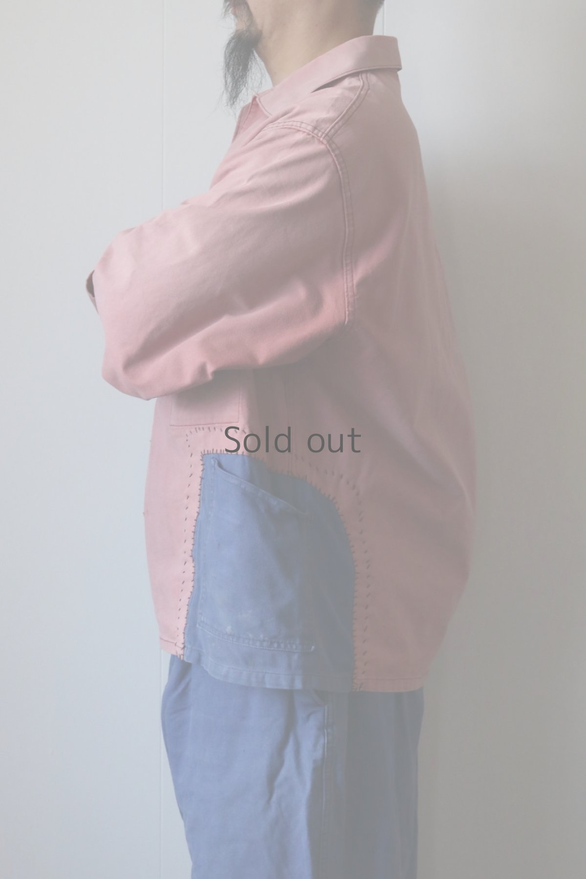 画像19: 【MITSUGU SASAKI】ビンテージリメイク　パッチワークフィッシャーマン　ワークシャツ (19)