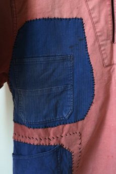 画像3: 【MITSUGU SASAKI】ビンテージリメイク　パッチワークフィッシャーマン　ワークシャツ (3)