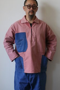 画像16: 【MITSUGU SASAKI】ビンテージリメイク　パッチワークフィッシャーマン　ワークシャツ (16)