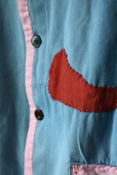 画像4: 【MITSUGU SASAKI】ビンテージリメイク カラフルパッチワーク ワークジャケット(ピンク) (4)