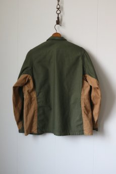 画像7: 【MITSUGU SASAKI】ビンテージリメイク アメリカ軍　コットンサテン　ワイドシャツ (7)